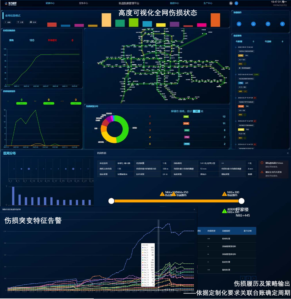 TOP 钢轨伤损子模块界面